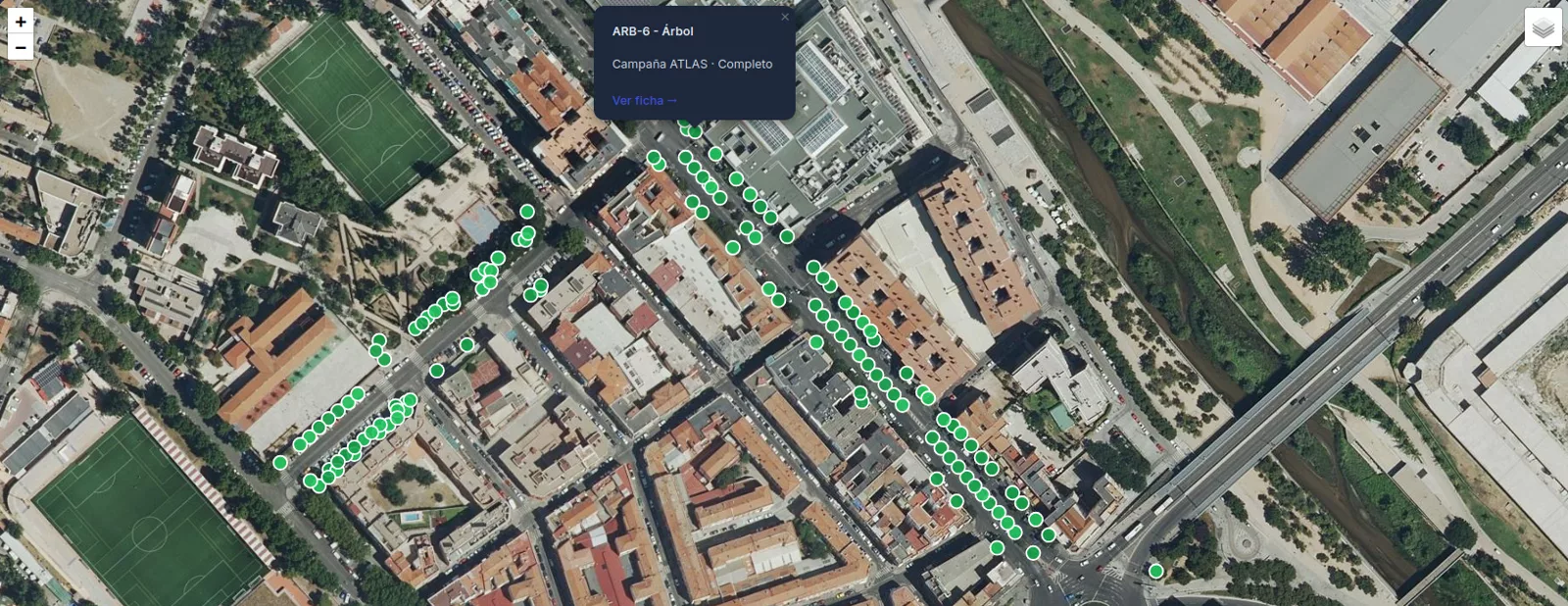 Seevia ATLAS asset inventory over the satellite view